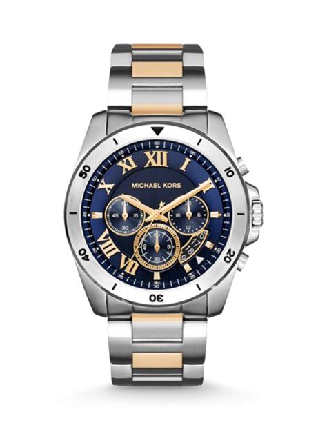 michael kors two tone chronograph bracelet watch|Michael Kors runway chronograph.